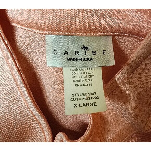 Caribe Vintage Metallic Pink 3 Piece Size XL Set Pants, Tank Top, Jacket - Picture 7 of 7